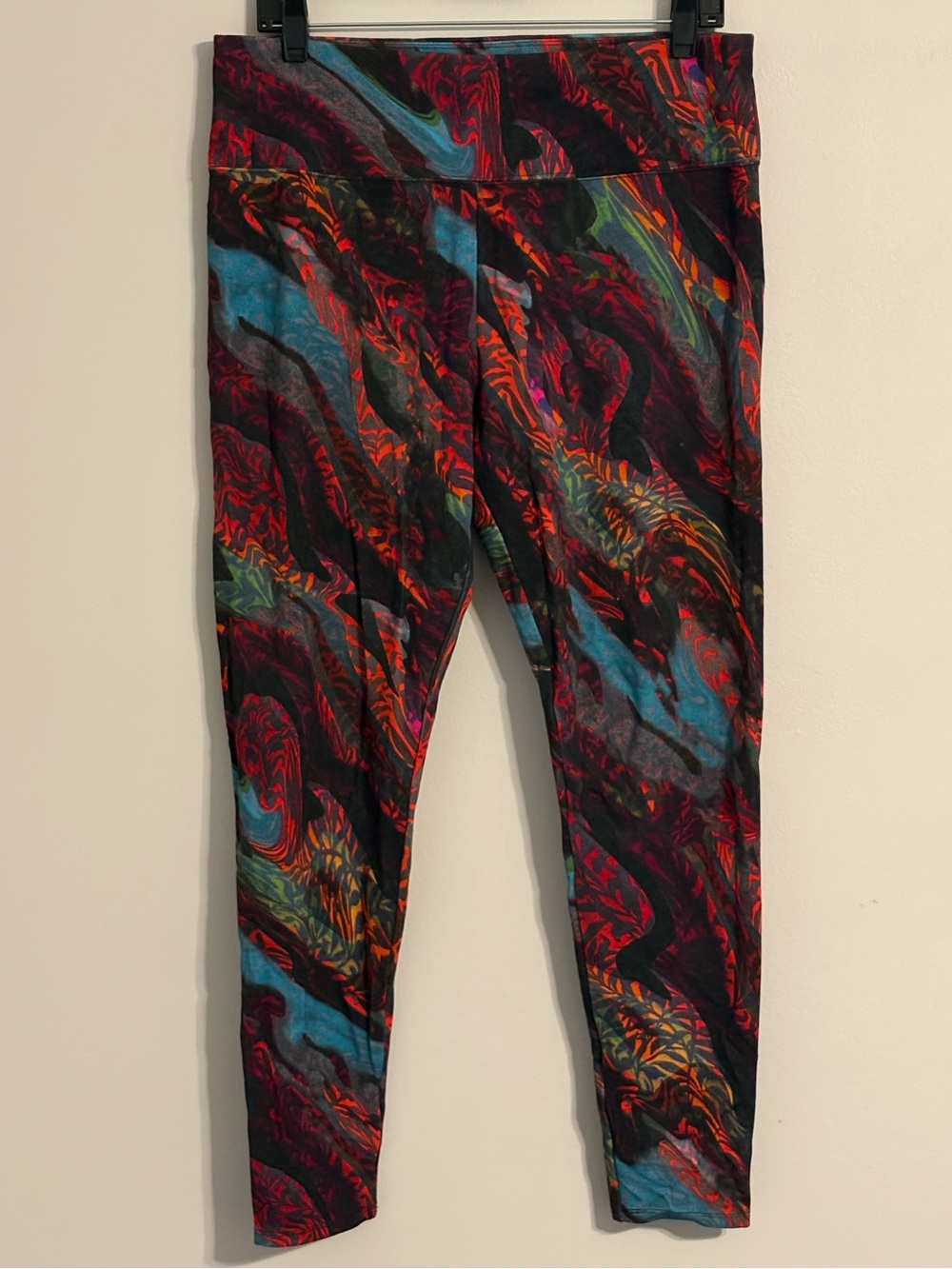 Soft Surroundings Women’s Multicolor Abstract Swirl Leggings - Size Large